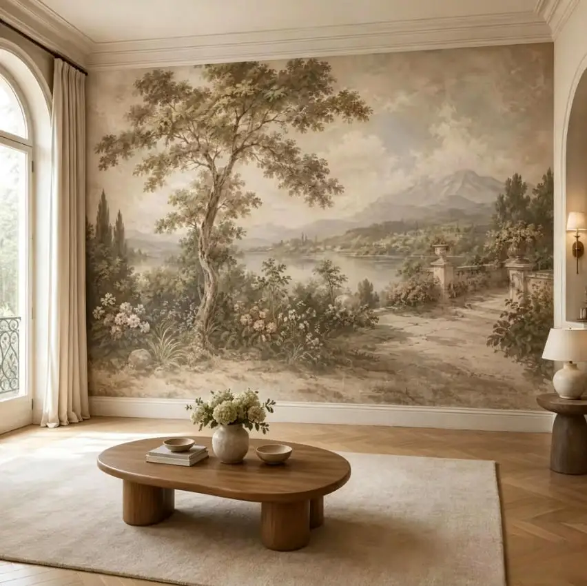 Customized Size Southeast Asian Tropical Forest Mural Black and White Animal Retro 3d Wallpaper Home Decoration Painting Photo