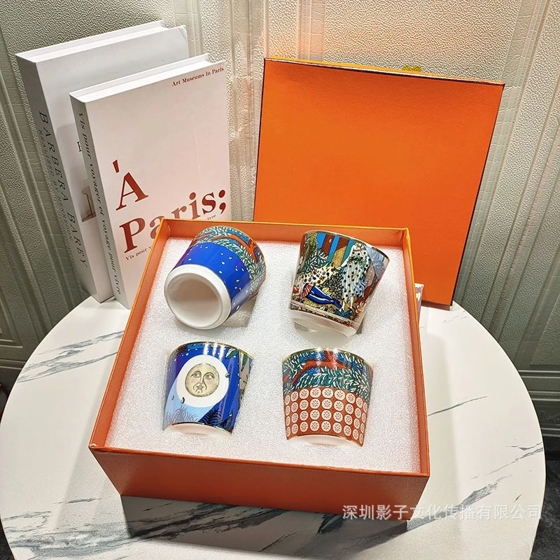 

Элегантная кофейная чашка из костяного фарфора, маленькая чайная кружка, подарок на день рождения, свадьбу, чашка, классический дизайн для домашнего офиса, ежедневного питья