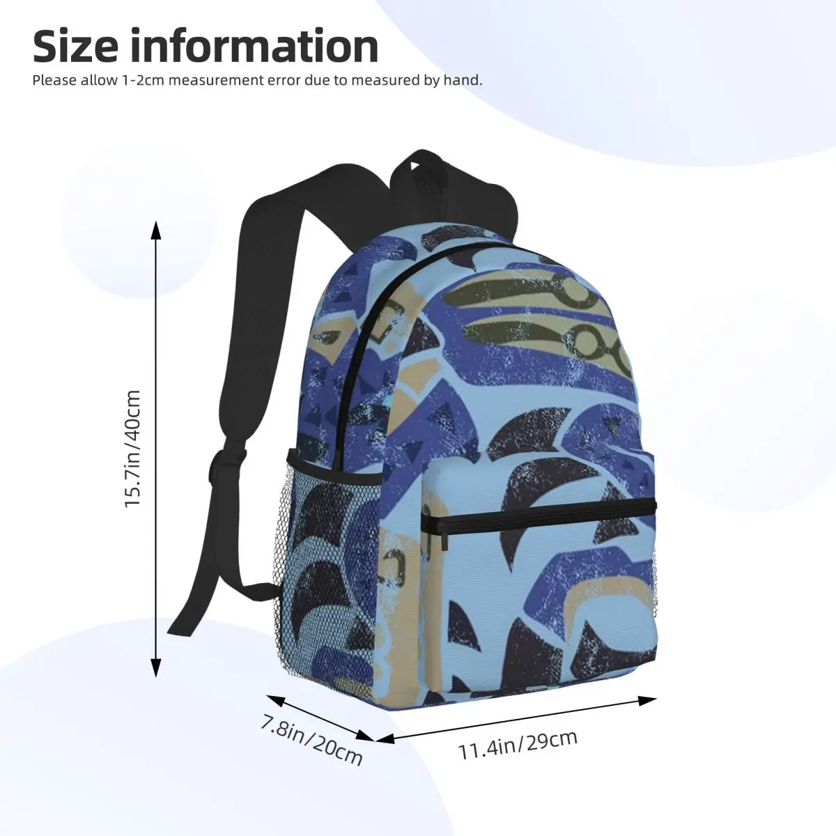 Monster Hunter World Azure Rathalos Kanji Icon Student Backpack School Bag Hiking Travel Daypack for Boys Girls Bookbag