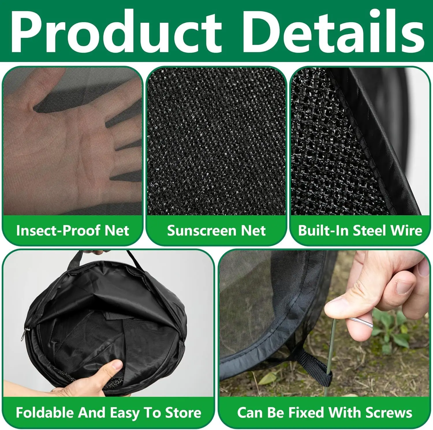 Garden Breathable Protective Net Cover Dual Insect‑Barrier & Sun‑Shield Outdoor Shield for Yard Veggie Tree Flower