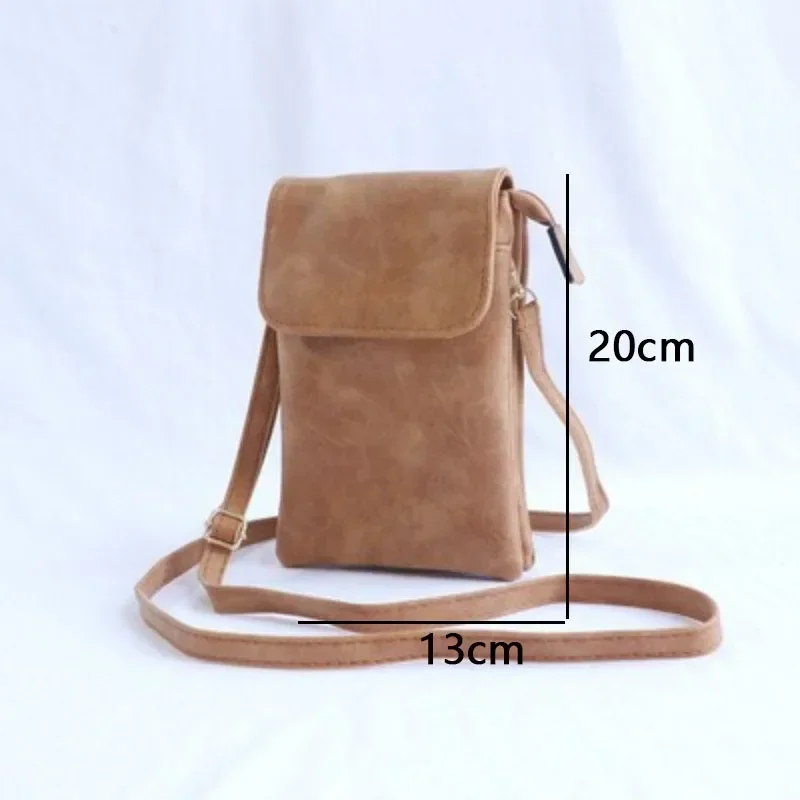 Fashion Women Crossbody Bag PU Leather Mobile Phone Purse Bags Solid Flap Messenger Bag Small Female Shoulder Handbag for Women