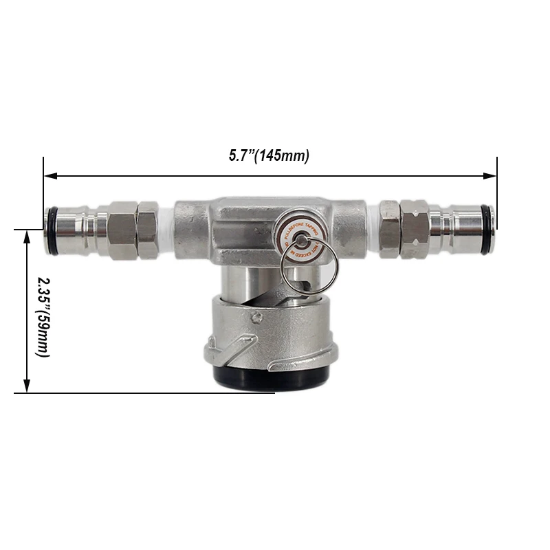 Low Profile Keg Coupler with Ball Lock Gas Beer Post All Stainless Steel 304 Homebrew Kegerator Space Saving Keg Valve images - 6