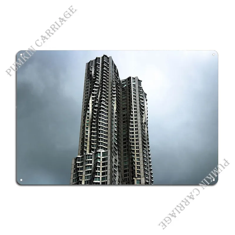 High Rise Apartments Metal Sign Wall Decor Home Custom Wall Mural Tin Sign Poster