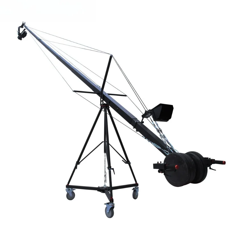 SF-8m telescopic camera crane cantilever with gimbal control head zoom adjustment, suitable for professional film shooting