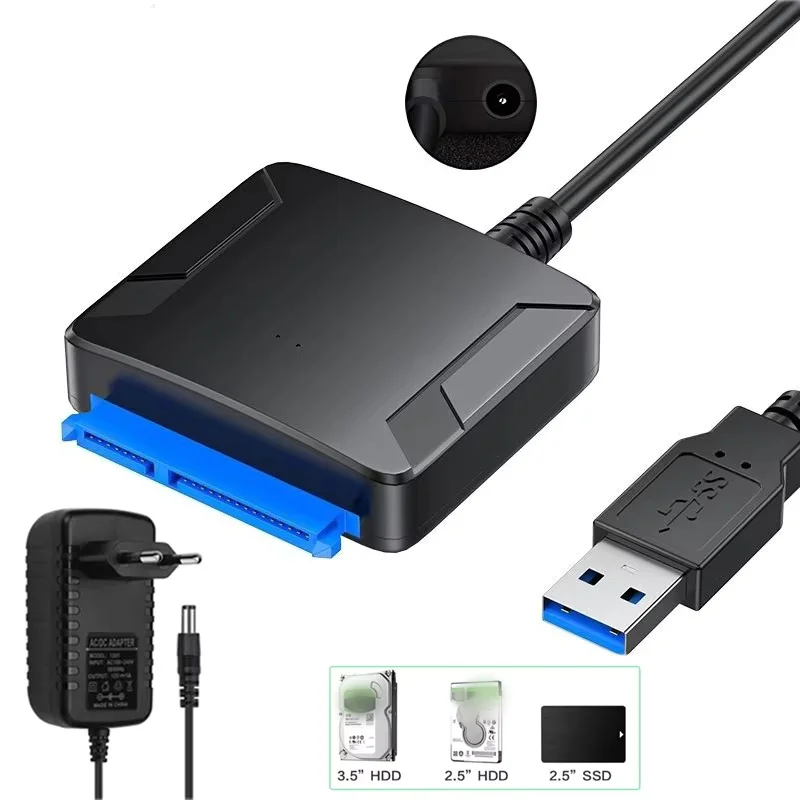 �y�Z�[�����zUSB 3.0-sata III�n�[�h�h���C�u�A�_�v�^�[,�P�[�u��,�R���o�[�^�[,2.5 ", 3.5",ssd,hdd,12v,2a�d���A�_�v�^�[�t���n�[�h�h���C�u