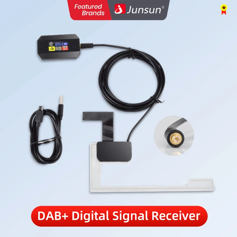 Antenne DAB + avec adaptateur USB pour autoradio, récepteur de signal GPS Android, Junsun DVD, accessoires de voiture
