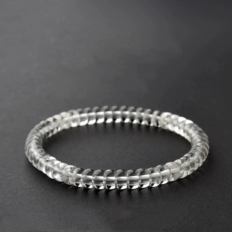 

Натуральный планшет из бисера 6 мм, прозрачный белый браслет