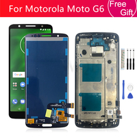 For Motorola Moto G6 LCD Display Touch Screen Digitizer Assembly With Frame XT1925 XT1925-10 LCD For Moto G6 Screen Replacement