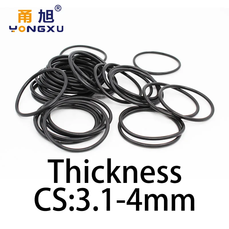 O-ring thickness 3.1/4mm CS NBR Nitrile sealing temperature resistant gasket rubber ring complete in specifications.-.