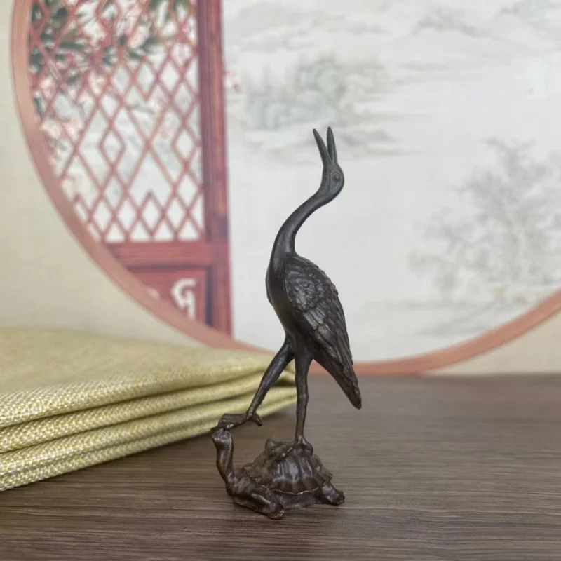 

Alloy Crane Incense Holder Artificial Mountain Landscape Decoration Turtle Crane Ornament for Living Room Bedroom Creative Flyin