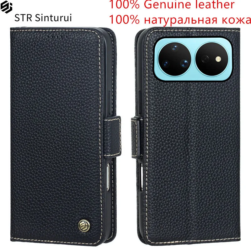 

STR Genuine lychee Grain leather Card Slot Wallet Cover For Huawei nova 14 Lite 13 13i 15 16 Ultra 16z Pro14i Phone Case