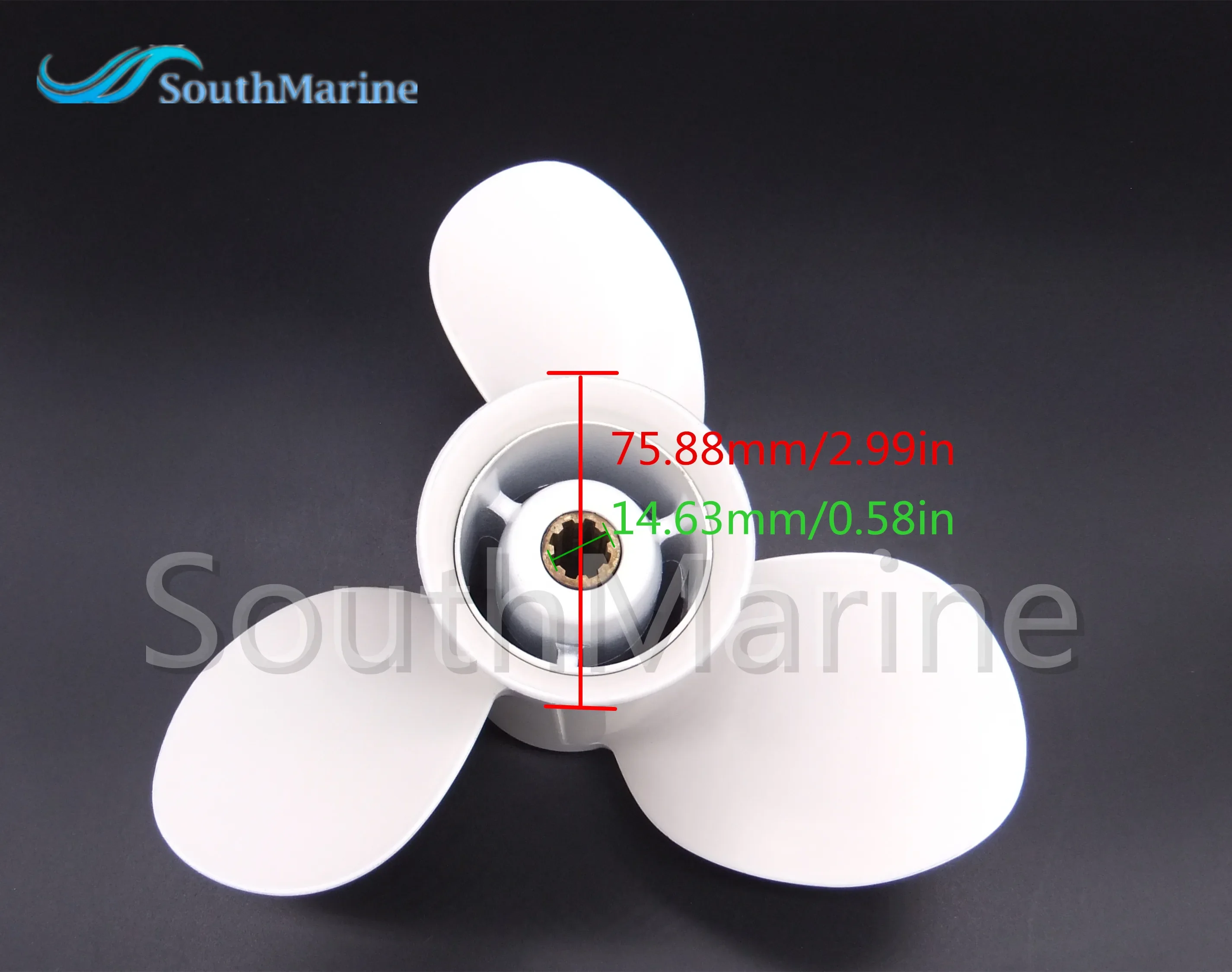 F15-06090000-9 F15-06090000 Propeller Assy for Parsun HDX Makara F9.9 F15 F15A F20A T15 T9.9 Outboard Motor 9 1/4x9-J