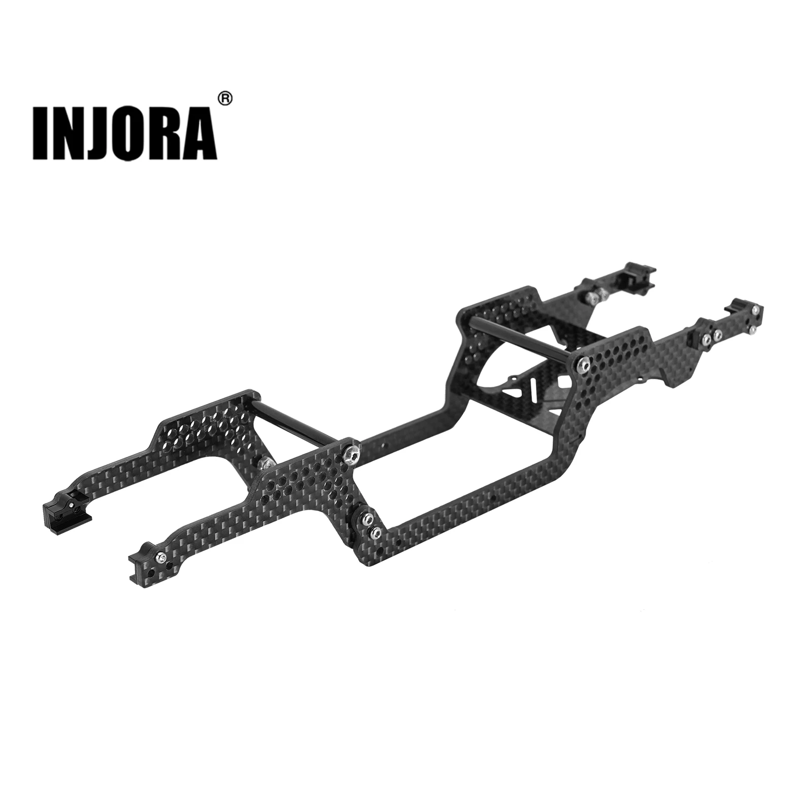 INJORA Uniwersalna rama podwozia LCG z włókna węglowego Taca na akumulator do gąsienic 1/18 RC TRX4M Defender Bronco K10 F150 (4M-89 4M-78)