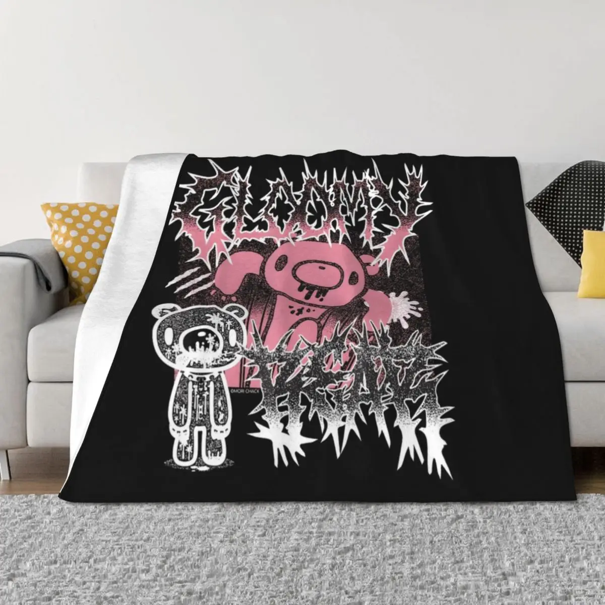 

Metal Band Anime Manga Throw Blanket Polar Travel Blankets For Sofas Fashion Sofas Blankets