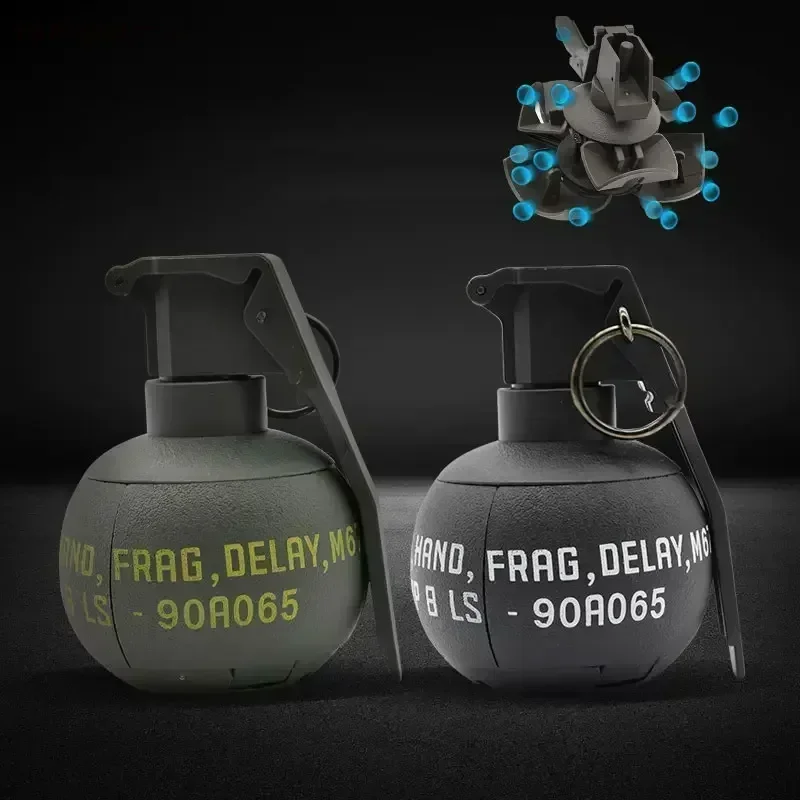 Wkm67 brinquedo de fumaça de granada de explosão de mão 1/3 peças, modelo de granada de nylon, para tiro de paintball airsoft.