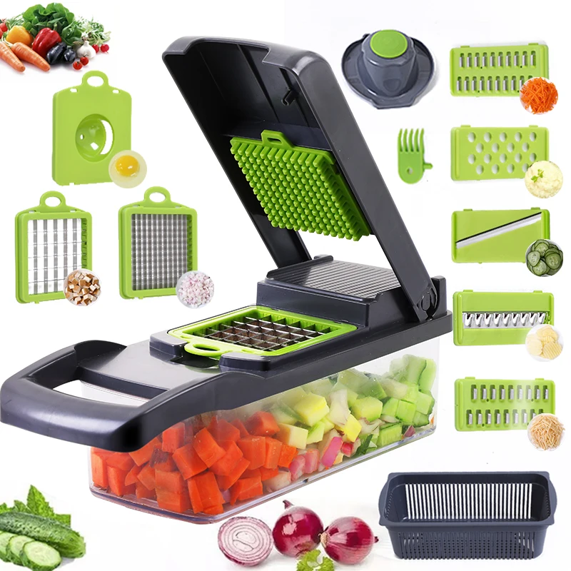 

Fruit Vegetable Tools Manual Mandoline Slicer Mini Vegetable Cutter Onion Dicer Potato Veggie Slicer Vegetable Chopper 12 in 1