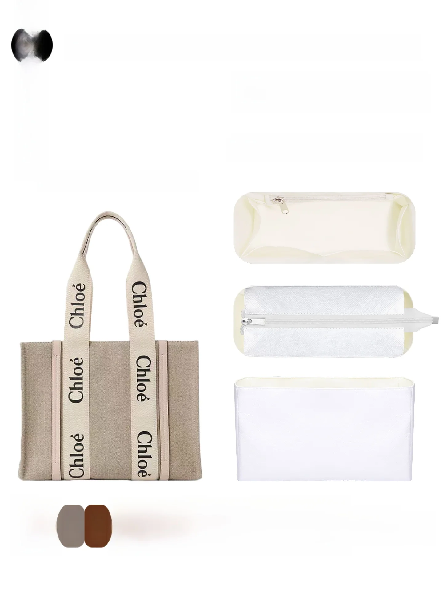 

Легкая водонепроницаемая сумка-органайзер из бумаги Дюпон для хранения мелочей, маленькая/средняя, для внутреннего отделения Woody