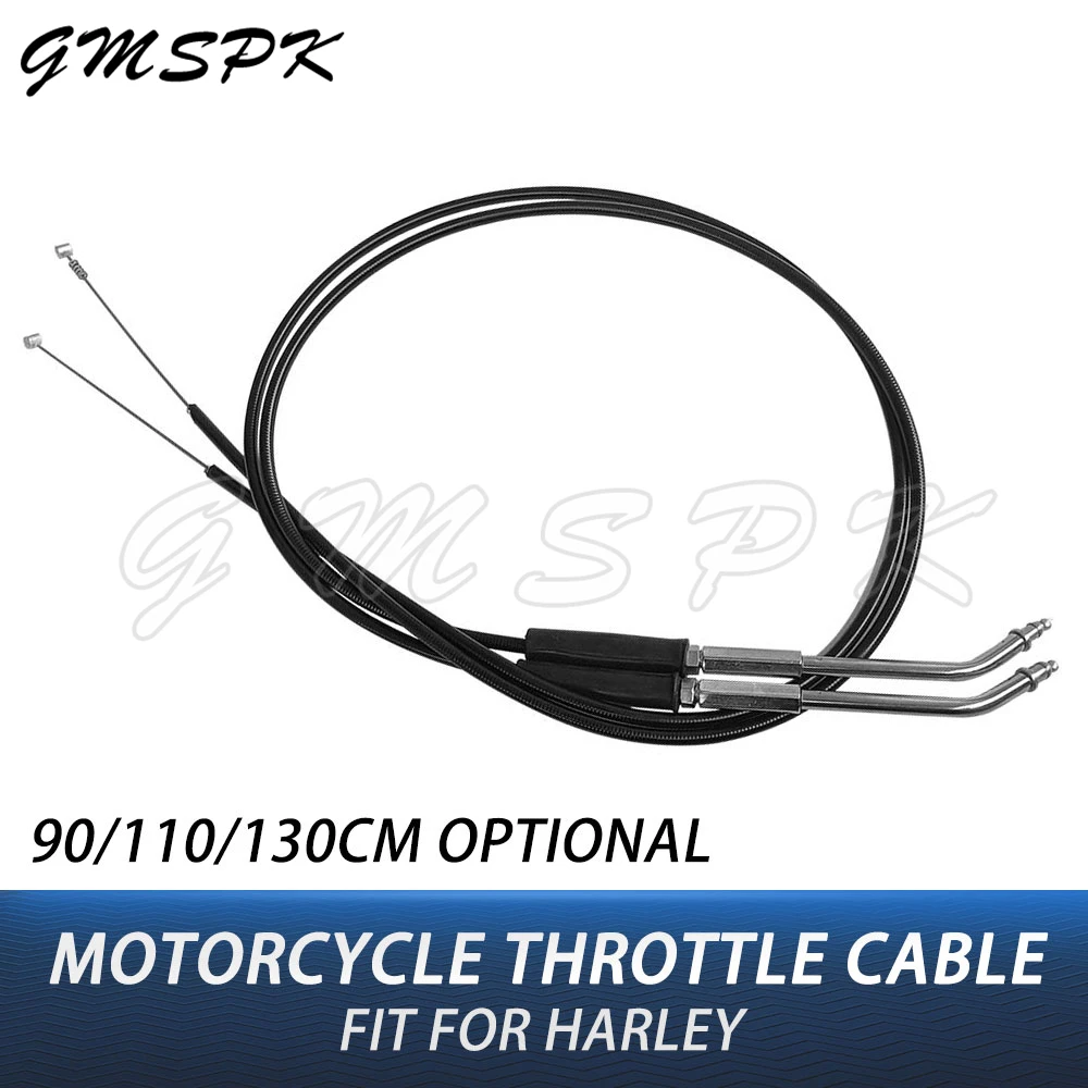 

90-130cm Length Motorcycle Throttle Cable Line Wire Fit for Harley Sportster XL883 XL1200 Dyna FXD Road Electra Glide Softail