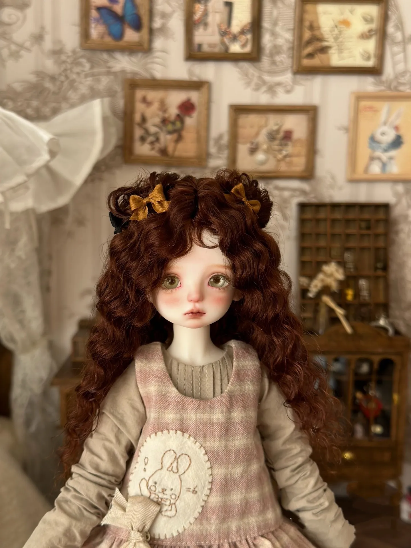 

Vintage Roll Fashion 1/6 BJD Doll Hair, Instant Noodles Curly Mohair Wig Free Shipping