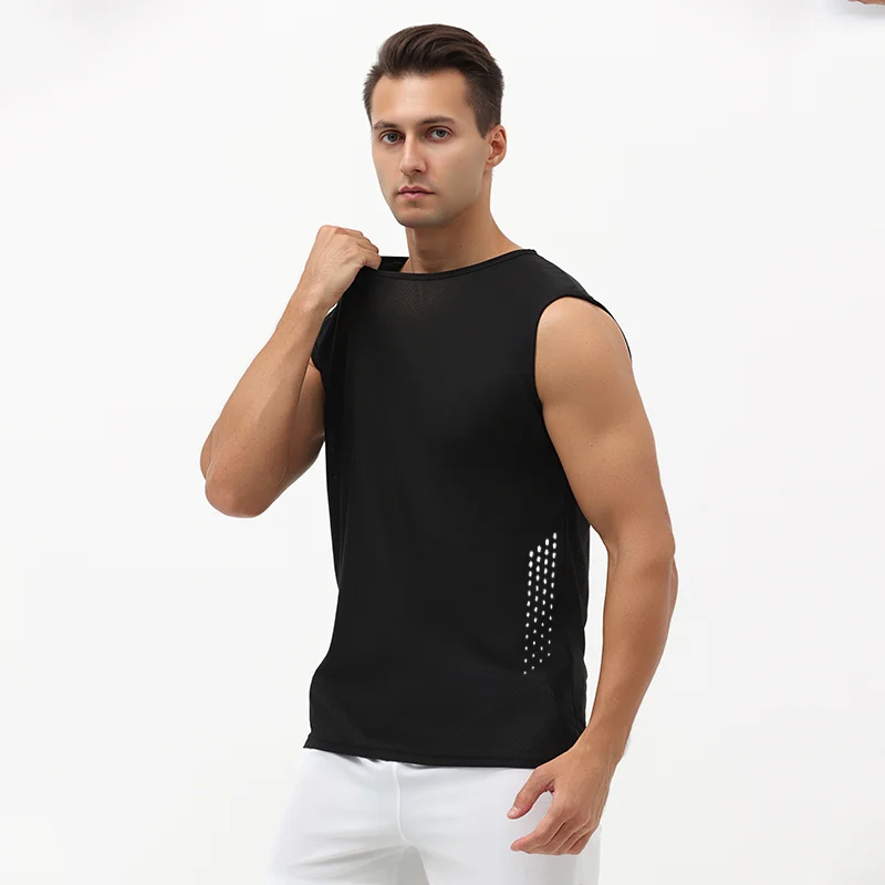 New Summer Running Vest Men Loose Sleeveless Shirt Basketball Tank Top Gym Sportswear For Male Fitness Workout Muscle Top