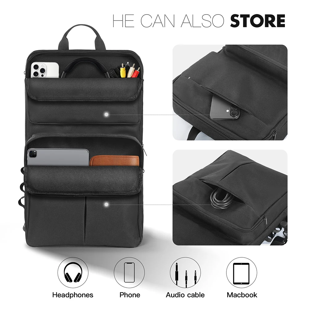 DJ Backpack for Pioneer DDJ-400/DDJ-FLX4 for Roland DJ-202 DJ Controller Case Anti-scratch Portable Storage Bag Travelling Case