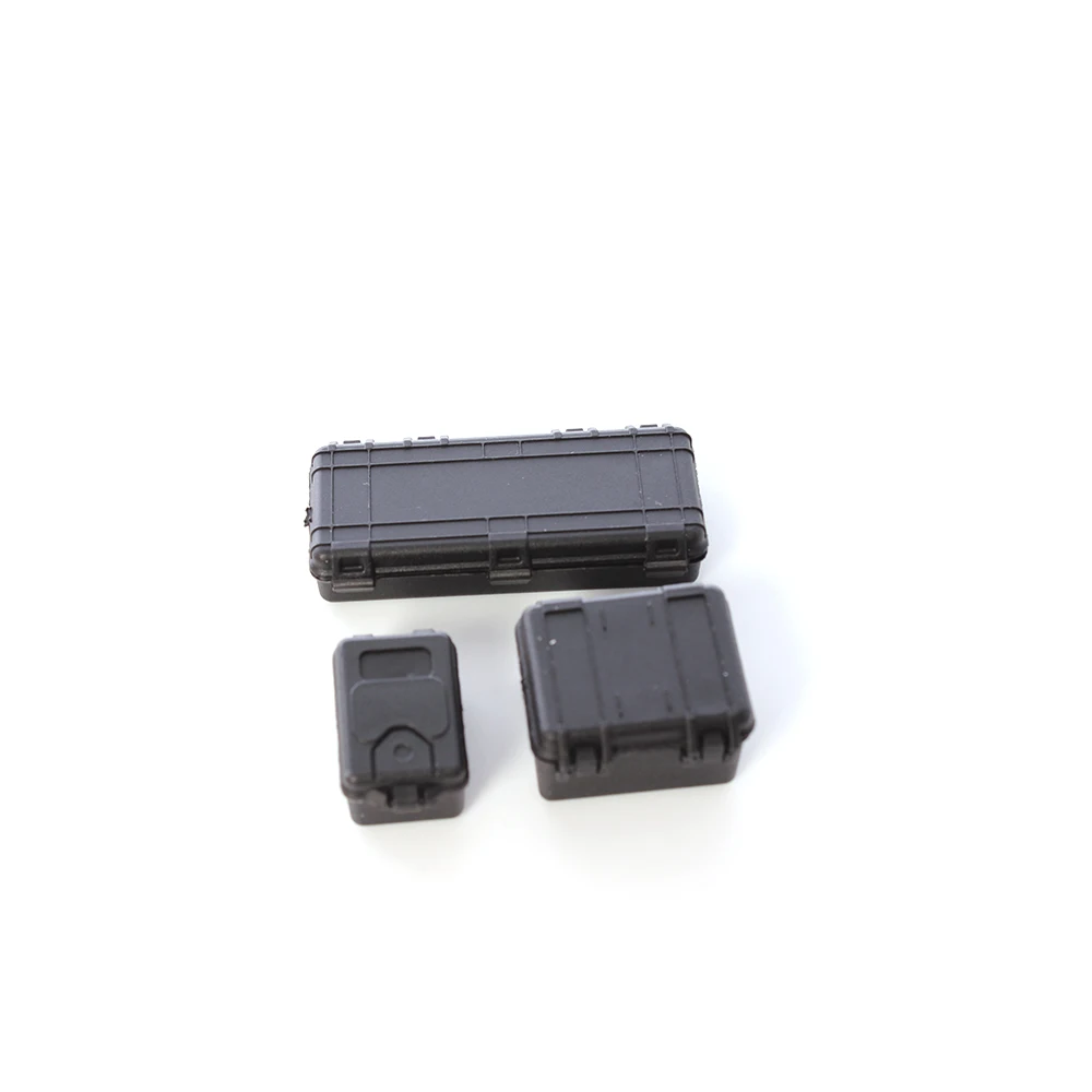 RC Crawler Accessory Set 1/18 1/24 1/30 Scale Storage Box Oil Drum Toolbox Shovel Realistic Decor Parts for SCX24 RC Car Model view 5