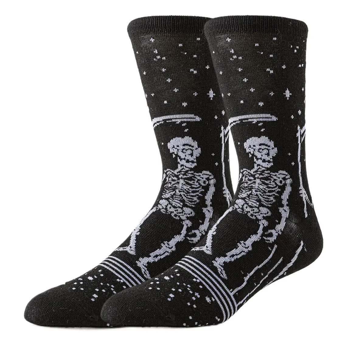 Calcetines de tubo de calavera para hombre y mujer, calcetines felices, moda urbana, diseñador, Hip Hop, divertidos calcetines de vestir novedosos, ropa informal cálida y cómoda para invierno