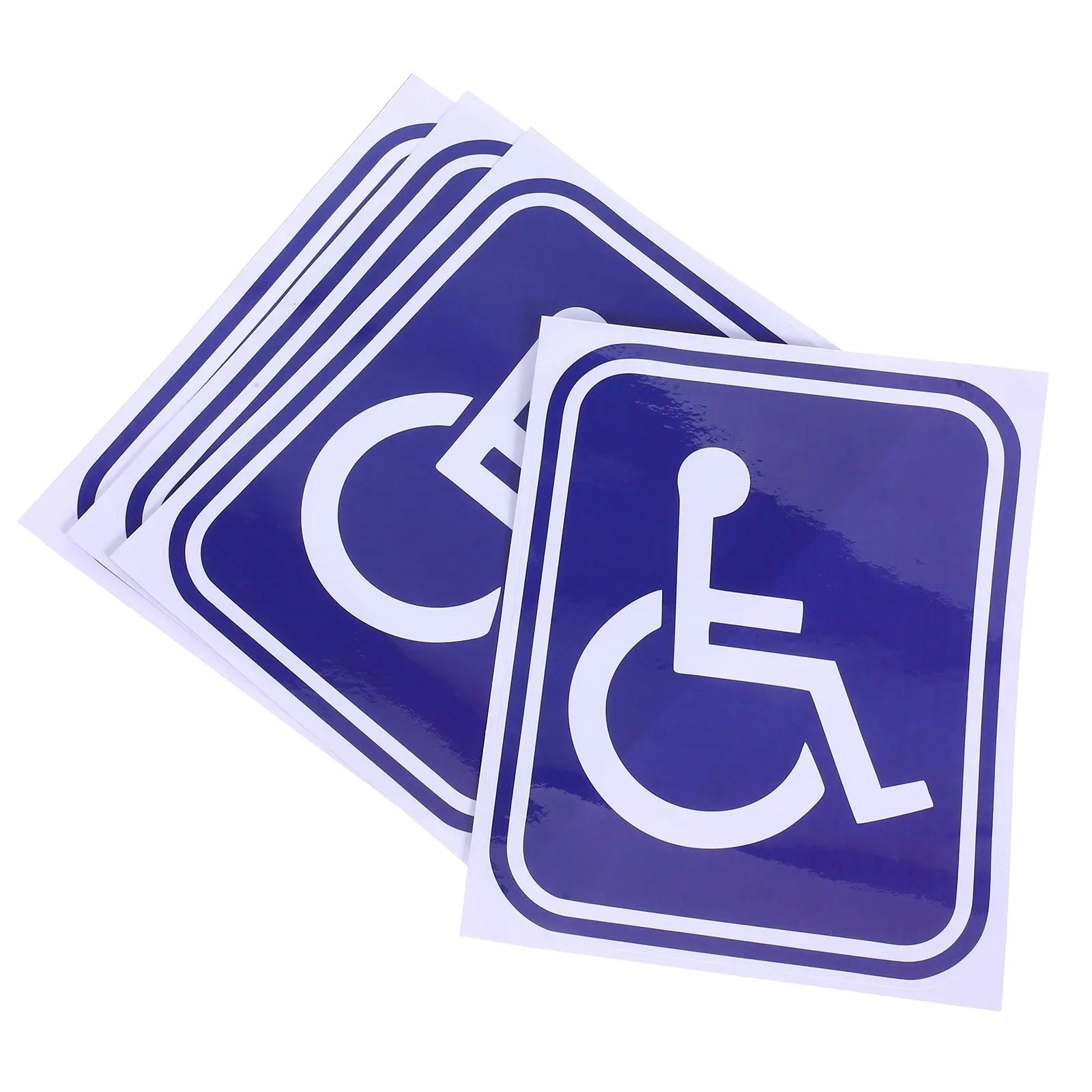 

4 Pcs Disabled Wheelchair Symbol Sign Sticker Disability Stickers for Car Window Decor Decals Restroom Elevator Use