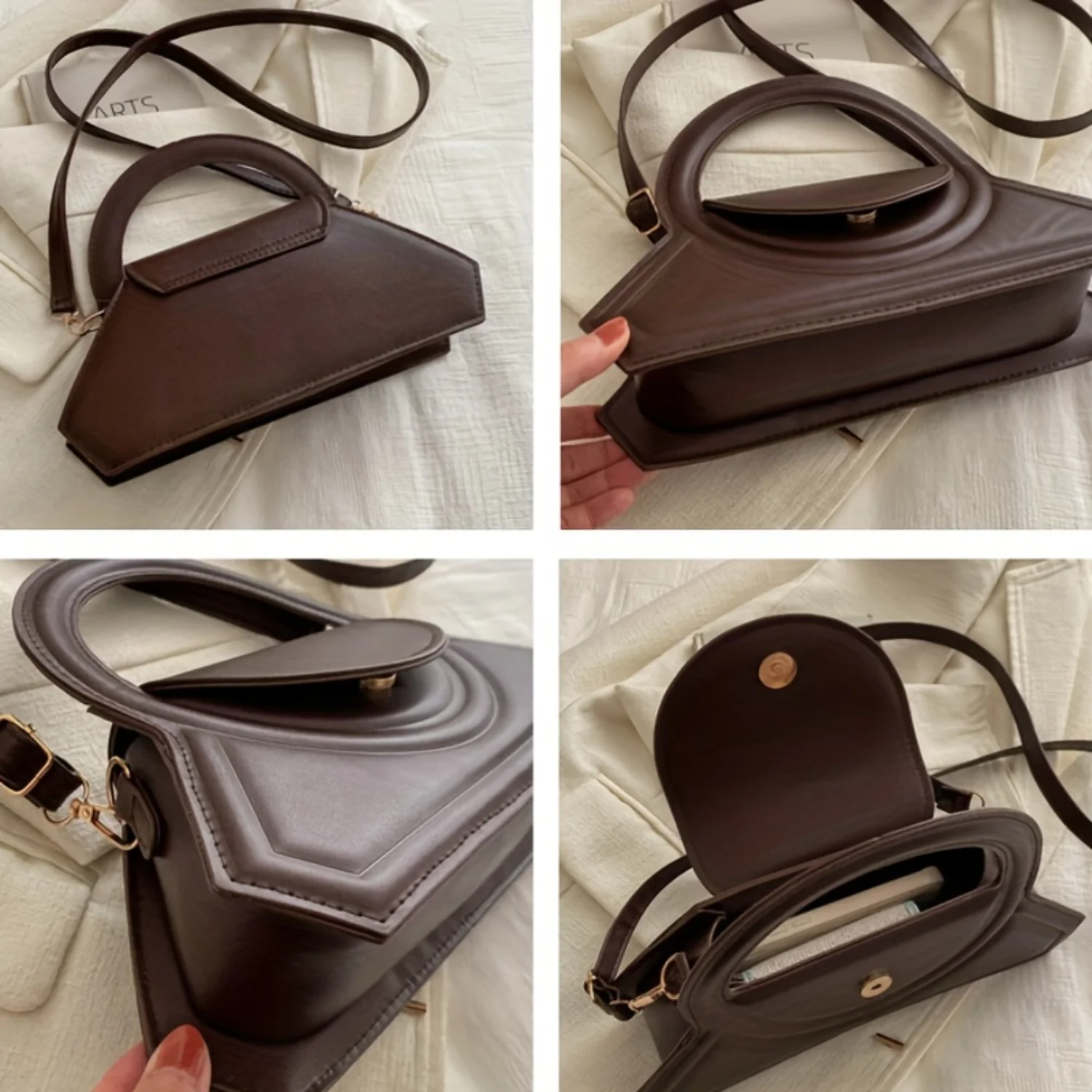 Women's Round Handle Tote Bag: Novelty Design, Fashionable