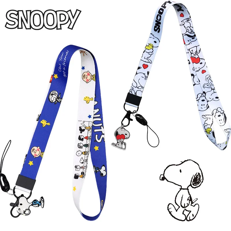 Snoopy Lanyard for Keys Keychain  Phone Lanyard Badge Holder ID Credit Card Pass Hang Rope Cartoon Cute Lariat Phone Charm Gift