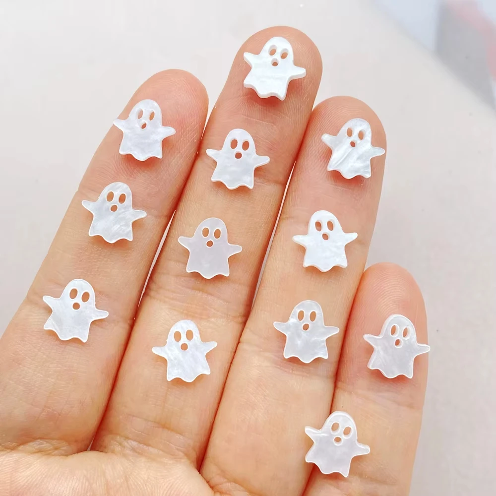 새로운 할로윈 아크릴 유령 도매 미니 수제 DIY 네일, 스터드, 헤어핀 및 액세서리 레진 재료