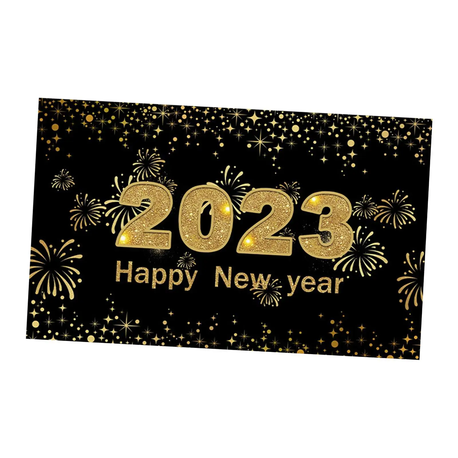 Wall Sign Poster Happy New Year Banner 2023 Backdrop Photography Lawn Photo Prop