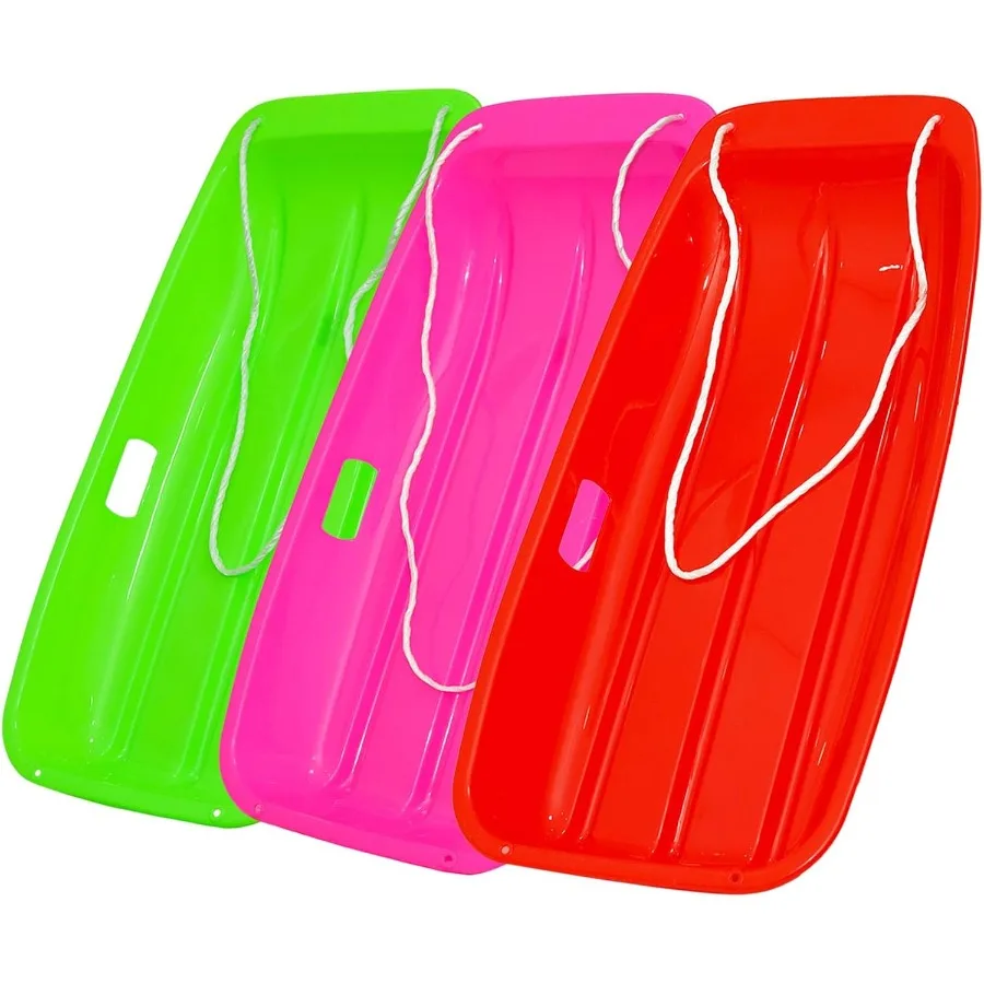 

Snow Sled for Kid and Adult Includes Resistant Handles and Ropes 1-2 Riders for Winter Skiing Outdoor Sledding Gift