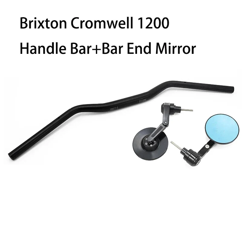 Guidão de alumínio CNC ajustável e espelho de extremidade de guidão personalizado para Brixton Cromwell 1200