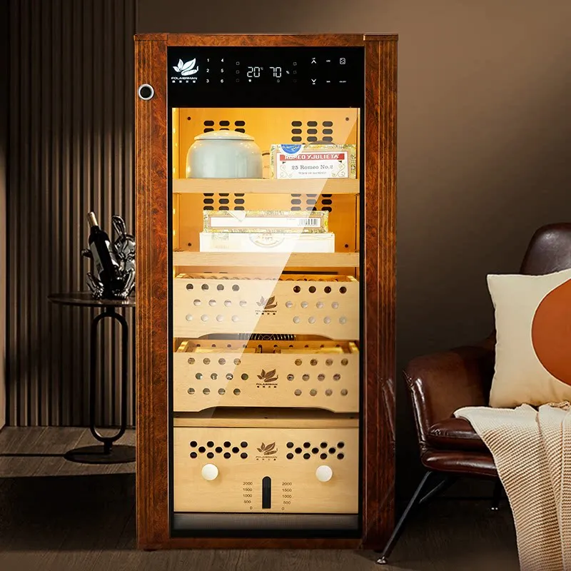 Modern Luxury Cigar Cabinet Nordic Constant Temperature Humidity Cedar Wood Red Wine Tea Humidifier Cabinet Home Furniture FYCC
