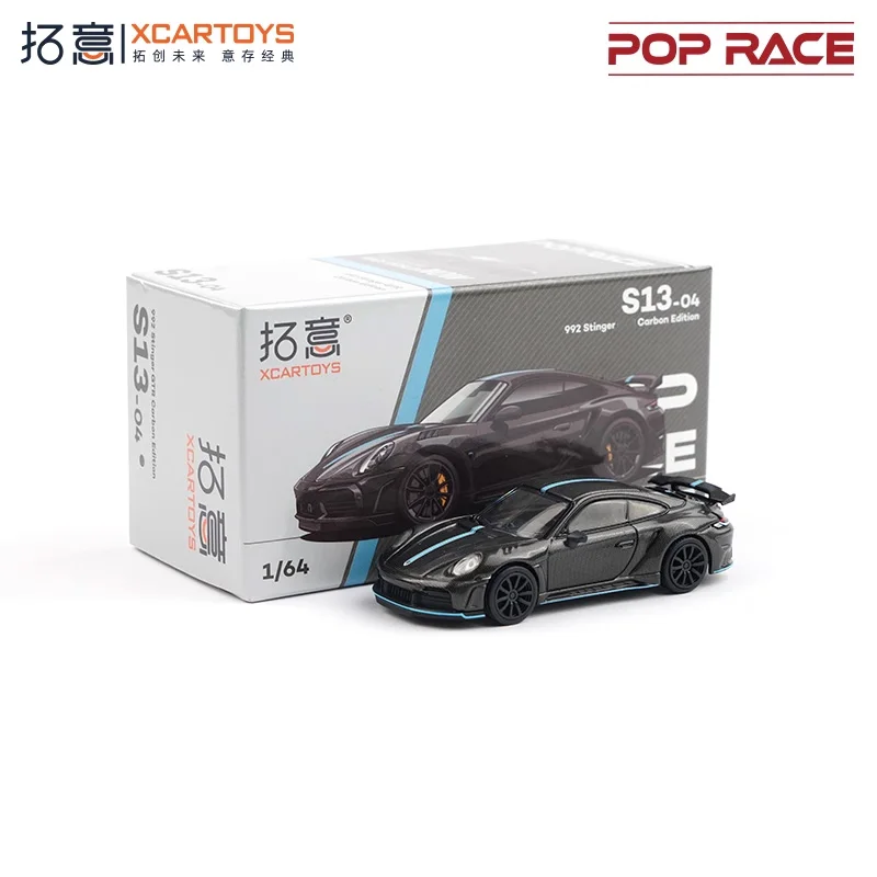 

Xcartoys x POP RACE 1:64 992 STINGER GTR CARBON EDITION (BLUE LINE) Alloy Vehicle Car Model