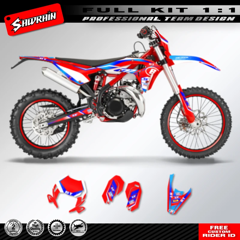 

Sawrain Motorcycle Protection Sticker Background Custom Team Graphics Decals Kit For Beta XTRAINER 2023 2024 2025 250 300 005