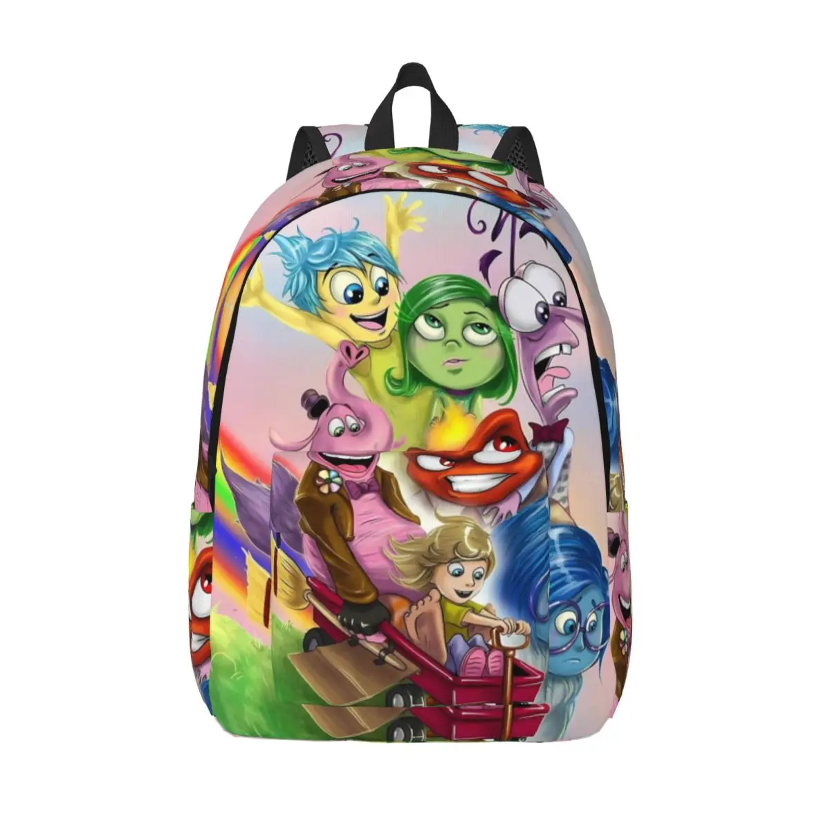 Von innen nach außen 2 Cartoon Emotion Rucksack für Vorschule Grundschule Schüler Humor Manga Buch Taschen Junge Mädchen Tages rucksack leicht