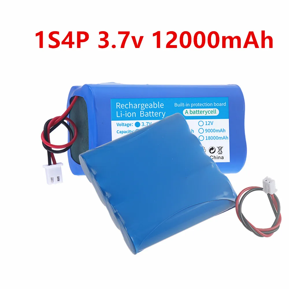 

Литиевая аккумуляторная батарея 1S4P 18650 xh2.54 3.7V 12000mAh для детских игрушек, мегафонов и колонок