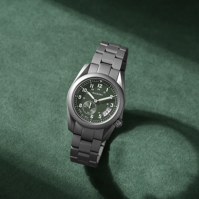Boderry Field Watch Titanium Quartz Watches VOYAGER 38 Mens