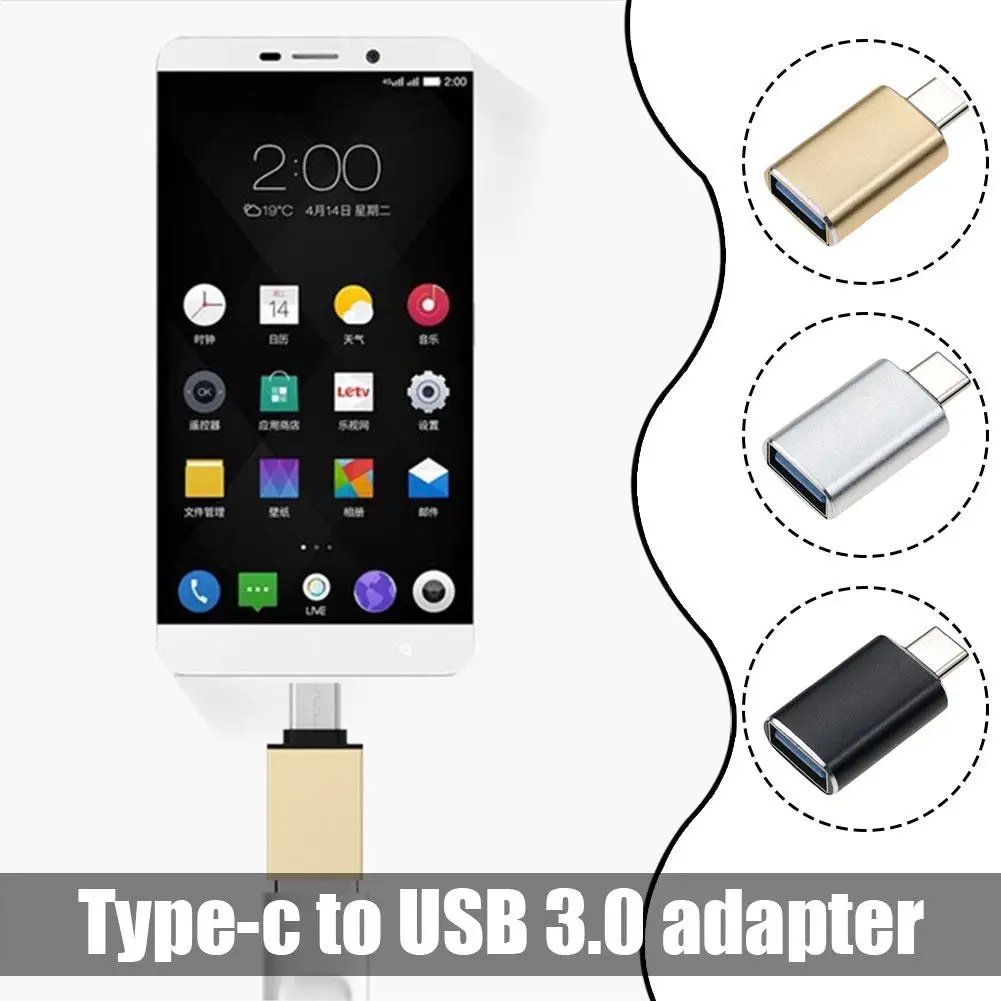 TYPE-C to USB3.0 Adapter Connector Type C OTG Conventer Plug and Play for Mobile Phone Computer Laptop Flash Drive Reader