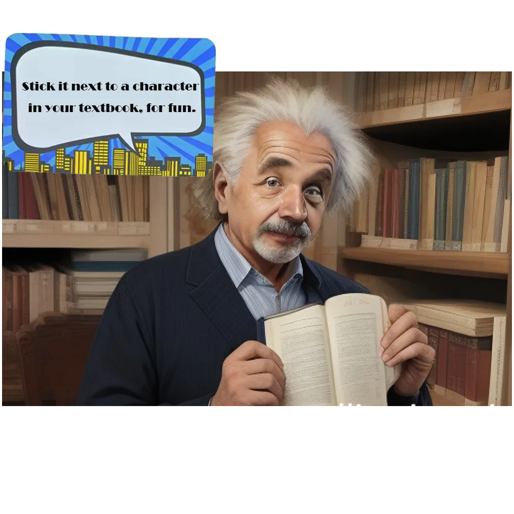 6Pcs Comic Dialogue Box Sticker Name Tag Sticker Funny Dialog Box Stickers Office Stationery  Stationery Decor Stationery Label