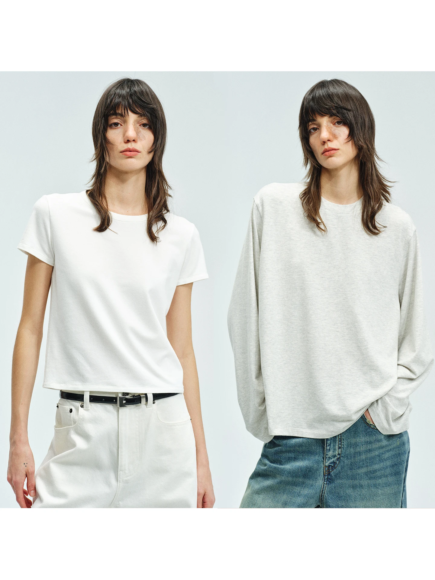 

Ayuko Women's Modal Combed Cotton Lightened Soft Brushed Slim Fit T-shirt Base Layer Kendall Style Fashionable Layering Top