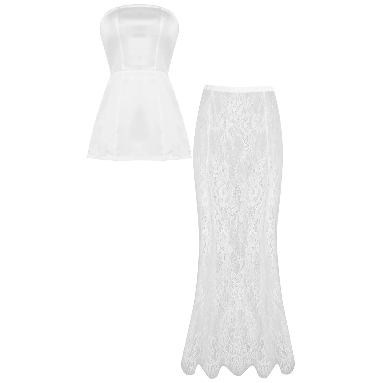 Robe de Cocktail pour femmes, robes de soirée de bal, sans bretelles, en dentelle florale transparente, robes Maxi pour Occasions spéciales, tenues féminines