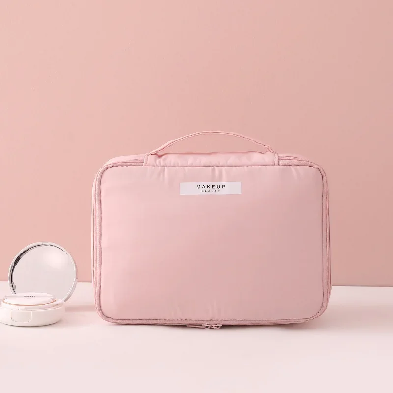 Large Capacity Waterproof Makeup Bag Portable Travel Cosmetic Storage for Face Wash Girls' Travel Essentials Organizing Case