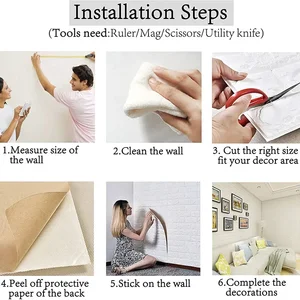 Hình nền gạch xốp cổ tự thân, nhãn dán tường 3D không thấm nước, trang trí phòng và phòng ngủ, 70cm x 1 m, 5 m, 10m 12 Hình nền bán hàng chính cho phòng - 7