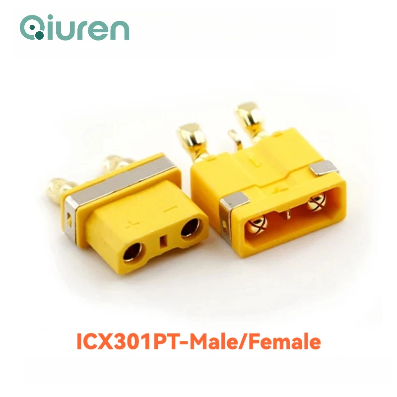 Разъем 30A XT30 2+1PT SMD ICX301PT (папа-мама) пластина-адаптер с сигнальным контактом для радиоуправляемых моделей, дронов, автомобилей, лодок