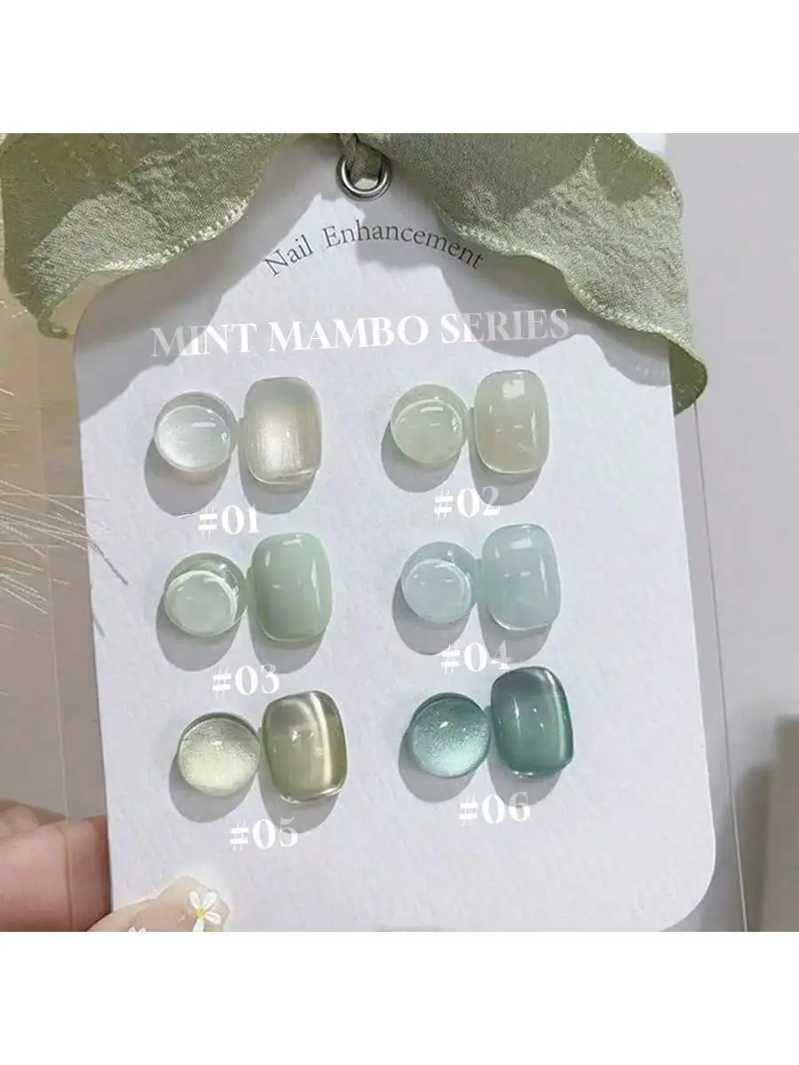 1-6 uds Miss Comoy Hot Mint Mambo esmalte de uñas vegano, ojo de gato verde cardamomo, salón DIY.