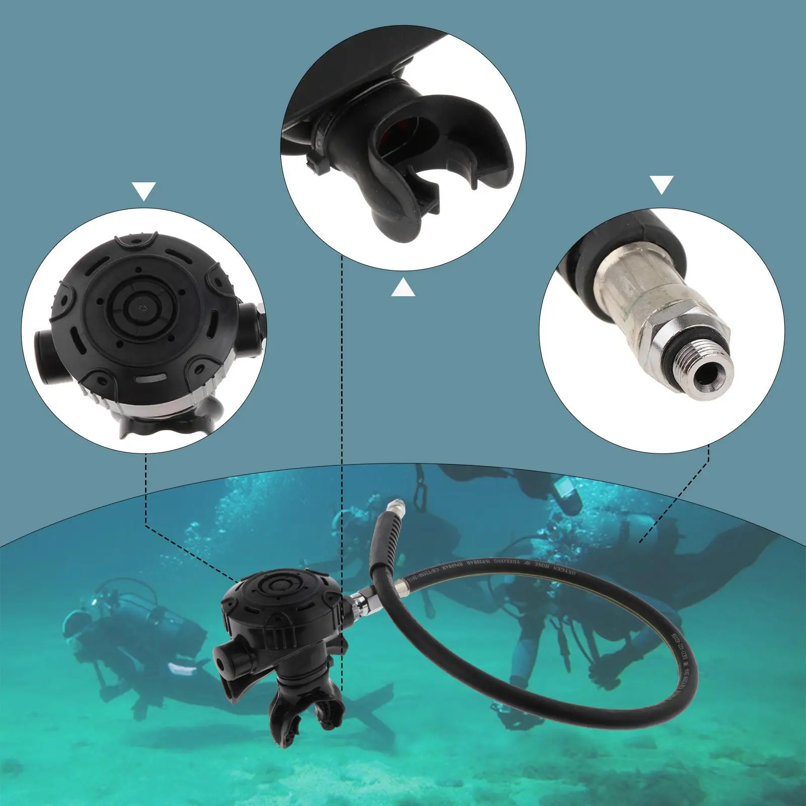 scuba-diving-2nd-stage-regulator-flexible-hose-nickel-plated-copper-connection-underwater-gear-for-diving-accessories