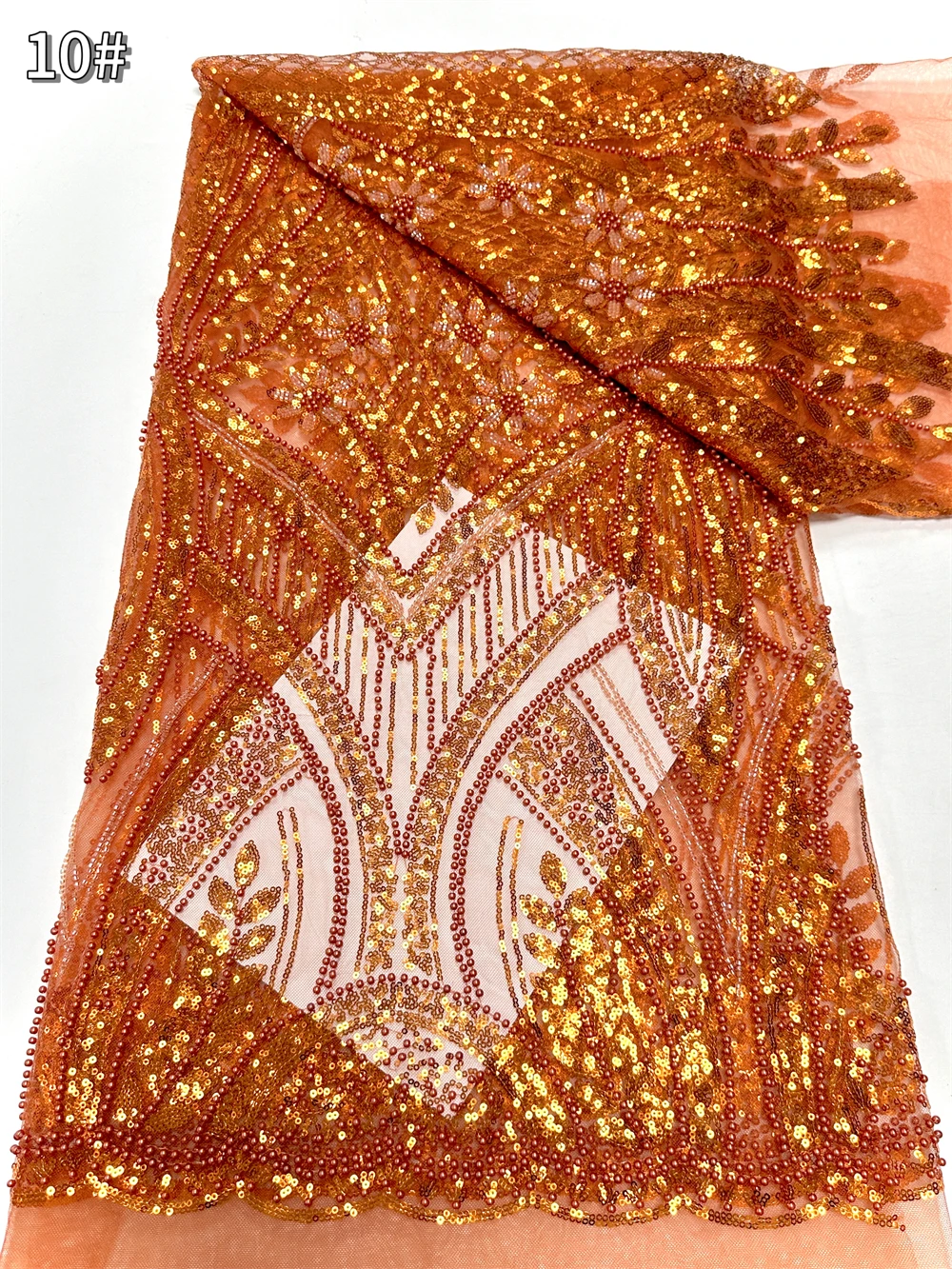 

Luxury Beads Nigerian African Lace Fabric High Quality Sequins Embroidery African French Lace Fabric For Sewing Material Dress